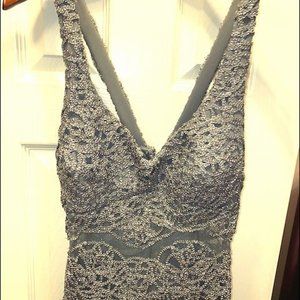 Silver/Grey Sparkly Evening Gown 11/12